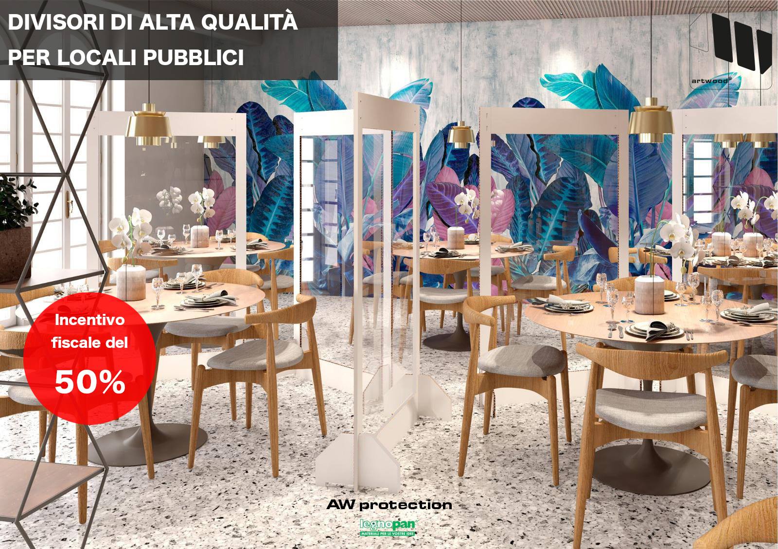 Divisori per locali pubblici